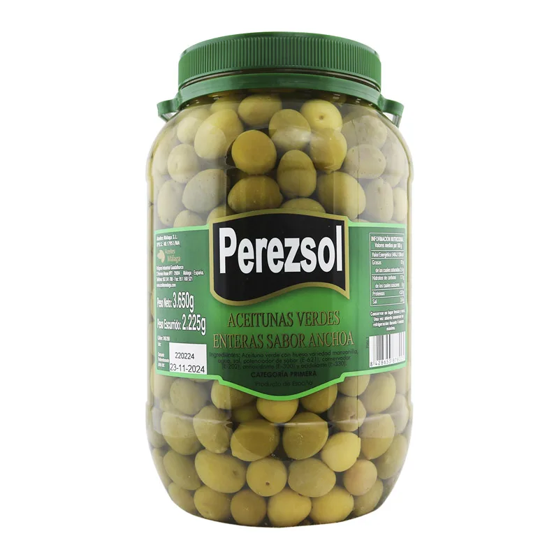 Aceitunas Verdes Enteras Sabor Anchoa